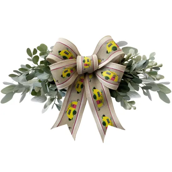 2.5" Summer Camper Ribbon: Lt Natural/Fuchsia (10 Yards) {2}