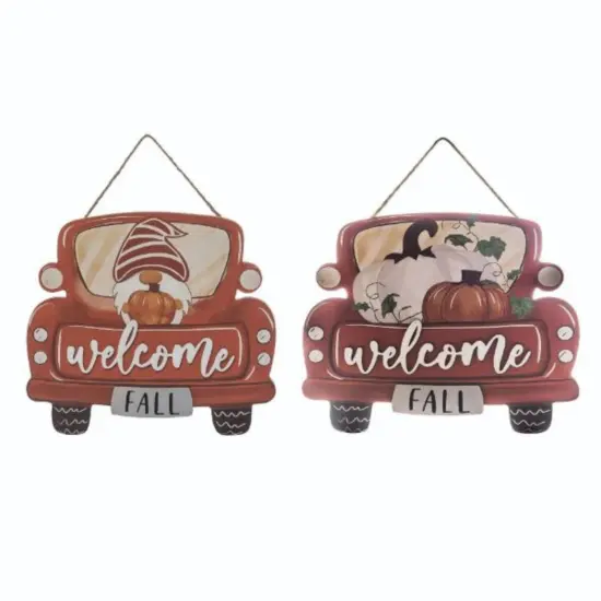 10" Fall Truck Hanging Decor {1}
