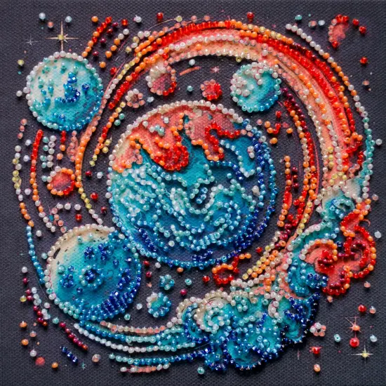 Mini Bead embroidery kit - Cosmic energy {1}