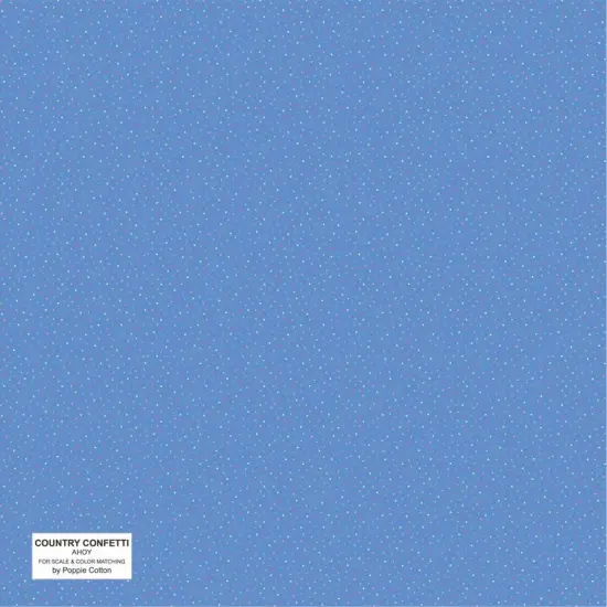 Blue Ahoy Cotton 44"/45" Fabric Per Yard {1}