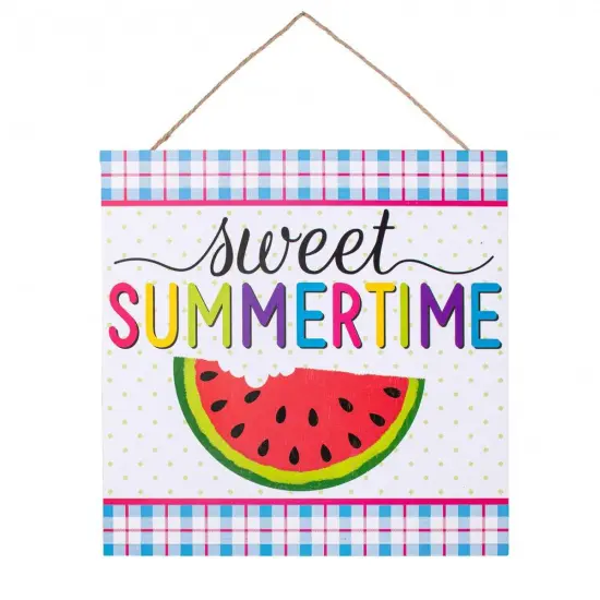 10" Wooden Sign: Sweet Summertime/Watermelon {1}
