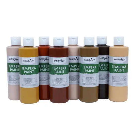 Tempera Paint, Multicultural, 8 oz, Set of 8 {1}