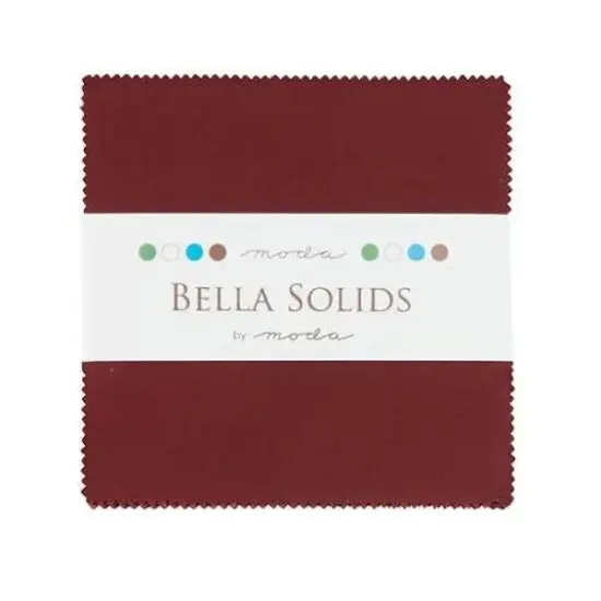 Red Burgundy Bella Solids Charm Pack Precuts {1}