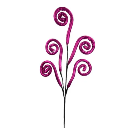 29" Metallic Spiral Spray: Hot Pink {1}