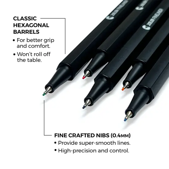 20 Colour Fineliner Pens Set 0.4mm Line Width Assorted Colours {4}