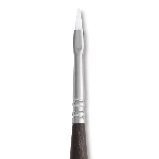 Escoda Perla Toray White Synthetic Travel Brush - Bright, Short Handle, Size 2 {1}