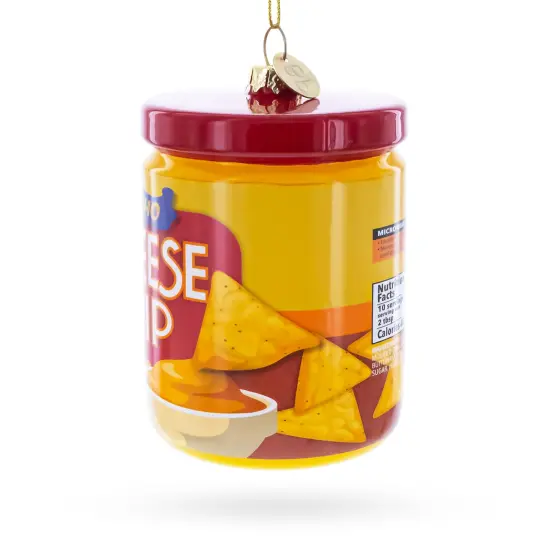 Nacho Cheese Dip Jar Glass Christmas Ornament {3}