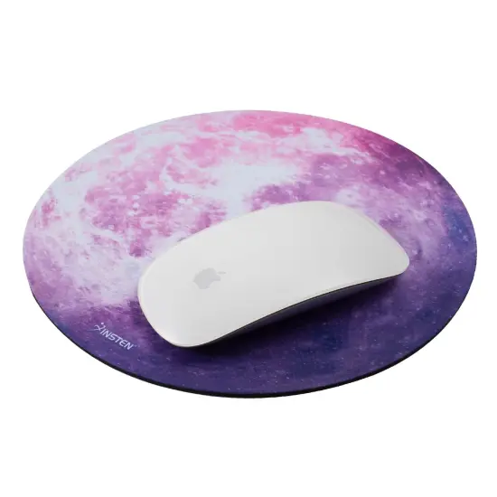 Insten Galaxy Mouse Pad Round Venus, Non Slip Rubber Base, Smooth Surface Mat, For Home Office Gaming, Iris Purple {7}
