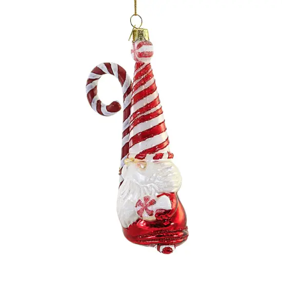 Noble Gems 5.5 Inch Peppermint Gnome Tree Ornament , Christmas Ornament Santa Red {3}