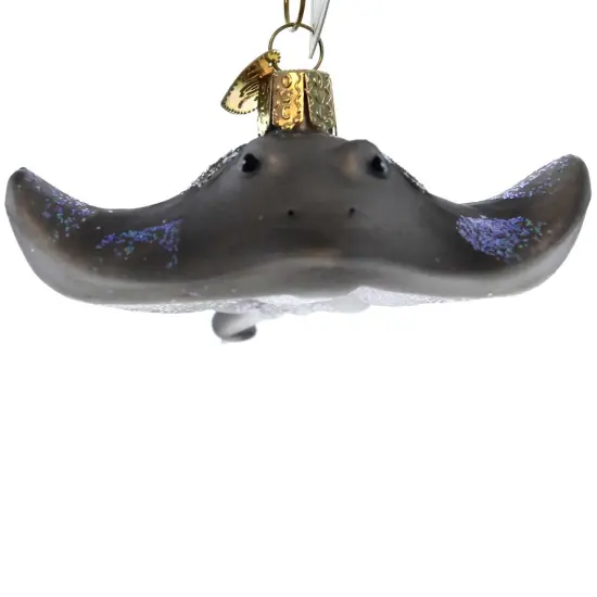 Old World Christmas 1.5 Inch Stingray Tree Ornament , Ornament Sharks Sea Christmas Gray {1}