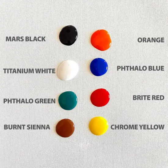 Acrylic Paint Set of 8 Colors | 8 oz Bottles | Student Primary Colors Acrylics Painting Pack | Made in the USA | Non-Toxic Art & Craft Paints for Artists, Kids, & Hobby Painters {4}