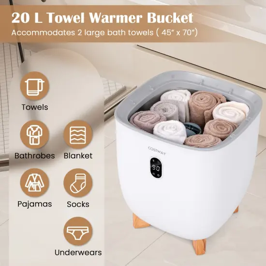 20L Towel Warmer and Dryer with Aromatherapy and Timer Control {6}