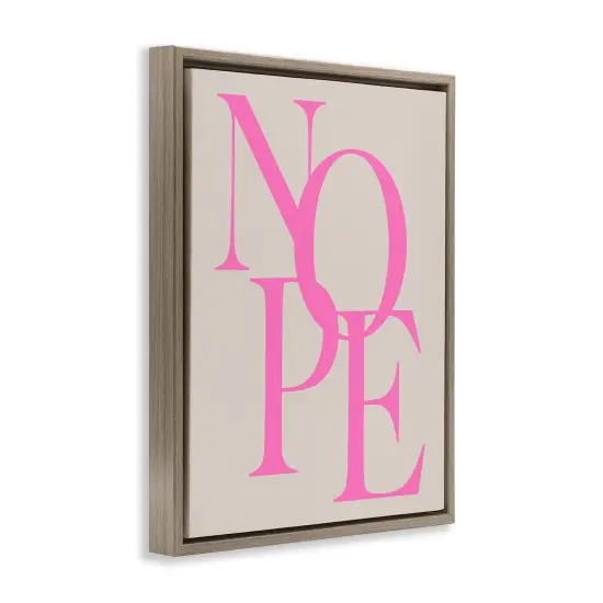 Stupell Industries Nope Contemporary Typography Floating Frame By House of Lulu {3}