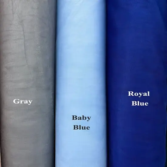 10 Yards Crystal Tulle Mesh Fabric Sheer Lightweight Polyester 58/59 Inch Wide for Veils and Crafts Baby Blue {1}