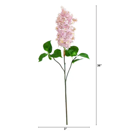 Nearly Natural Artificial Floral Lilac Stem Sprays - 36" - Set of 3 - Pink {5}