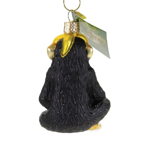 Old World Christmas 3.25 In Chimpanzee. Tree Ornament , Childlike Nature Black {2}