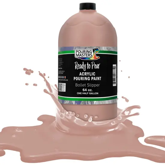 Pouring Masters Ballet Slipper Ready to Pour Acrylic Pouring Paint - Premium 64-Ounce Pre-Mixed Fluid Acrylic Paint - Fluid Art Supplies for Canvas, Wood, Paper, Tile & Rocks {1}