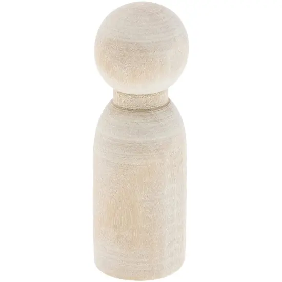 Wood Peg Dolls, Peg Doll Kit (1.77 inches, 50-Pack) White {4}