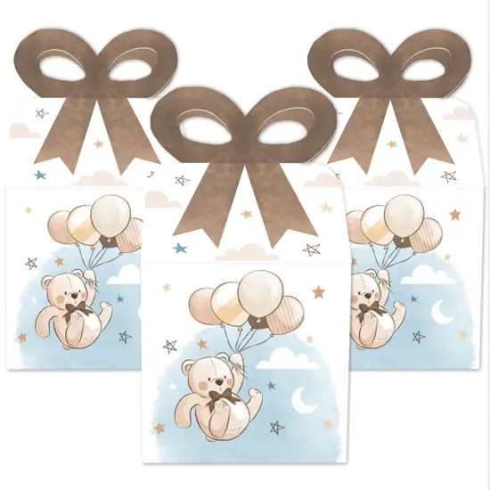 Big Dot of Happiness We Can Bearly Wait - Square Favor Gift Boxes - Teddy Bear Baby Shower Bow Boxes - Set of 12 {3}