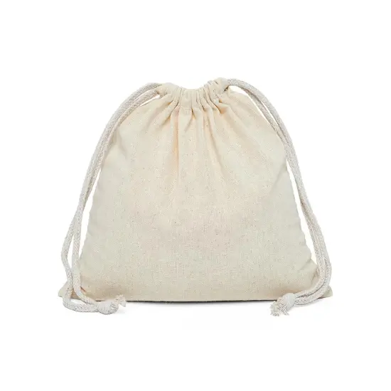 Spacious 5" x 8" Plain Cotton Muslin Pouch {1}