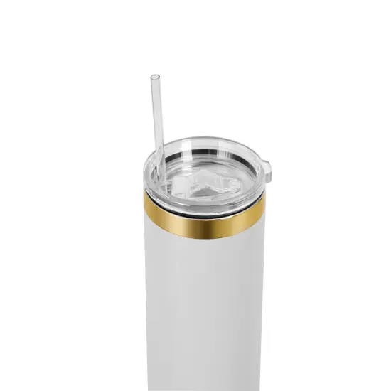 MakerFlo 40 oz Gold Electroplated Powder Coated Tumbler with Twist On Clear Slide Lid and Handle Sold Separately, Ideal for Craft and Personalization (Laser Engraving, UV DTF, Epoxy, and Vinyl) {3}