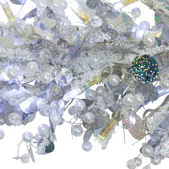 GKI/Bethlehem Lighting LED Lighted Commercial Manhattan Lightspray Christmas Swag - 9' - Silver {6}