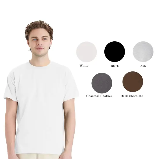 Hanes Essential-T T-Shirt for Men's Cotton Tees Purple {7}