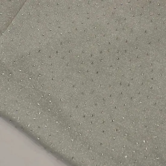 Diamond Glimmer Knit Fabric 56" Wide Metallic Glitter Spandex 2 Way Stretch Black {6}