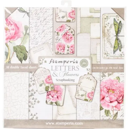 Letters & Flowers Paper Pack {1}