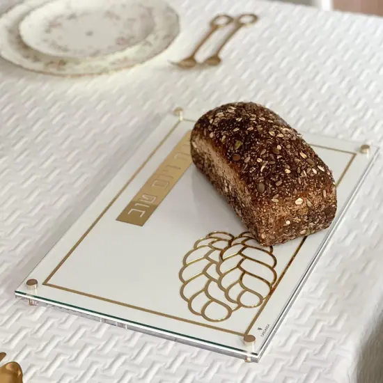 LuciteLaser Cut Challah Board Gold {3}