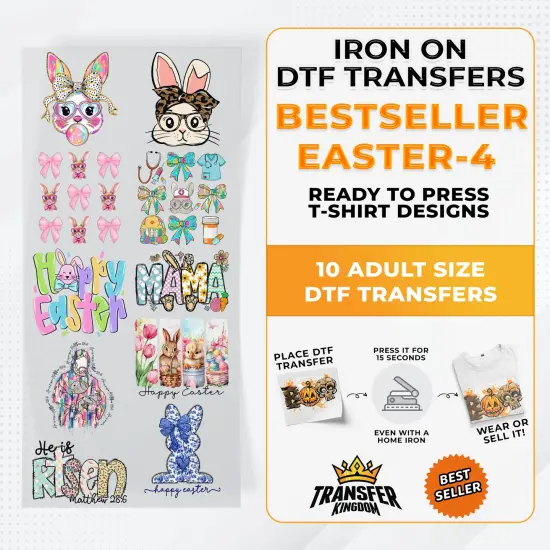 Best Seller Easter T-shirt Designs Premade DTF Gangsheet - DTF Bundle 4 {1}