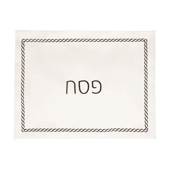 Braided Design Embroidered Pillow Case Silver {3}