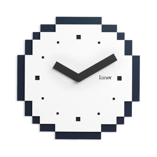 Pixel Wall Clock Navy Blue {1}