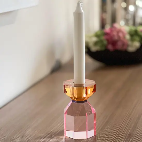 Colorful Crystal Candle Holder {2}