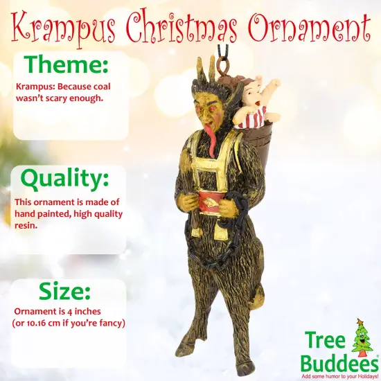 Scary Krampus Figure Christmas Ornament {2}