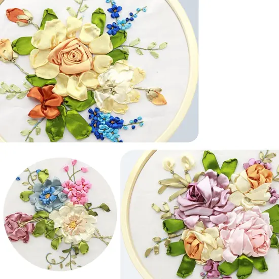 3 Pack Embroidery Starter Kit with Pattern, Stamped Cross Stitch Kits {3}