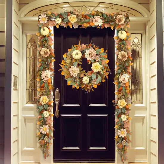 Fall Garland, 6 FT Pumpkin Garlands {3}