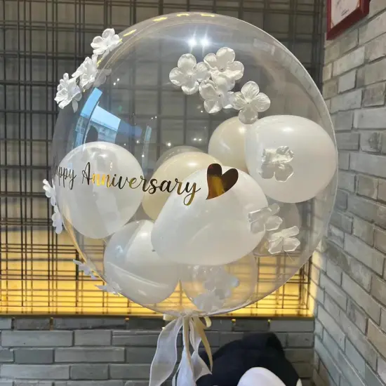 30 Set 27inch Big Clear Balloons Holder Sticks With Cups, Long Reusable Bobo Balloon Holder Sticks For 10in To 30in Various Balloons Birthday Festivals Wedding Party {2}