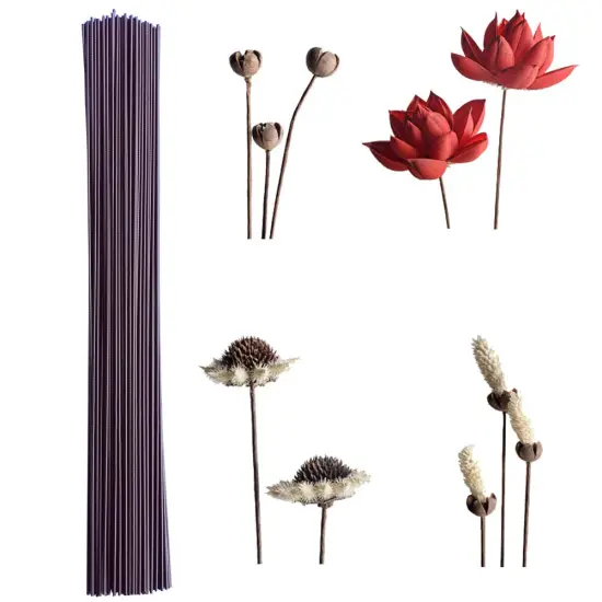 2 Gauge(2mm Diameter) Brown Floral Stem Wire 16 inch for DIY Crafts, Artificial Flower Arrangements, Wreath Making, Wedding Decorations,60/Package {5}