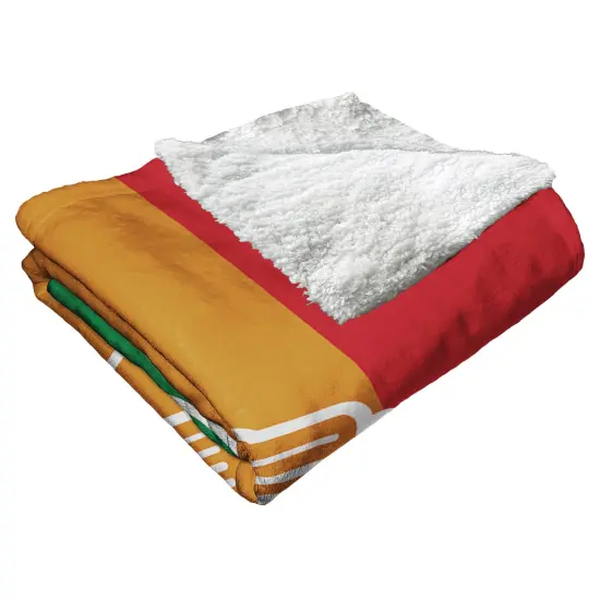 MLB Pride Series Silk Touch Sherpa Throw Blanket 50&times;60 Inches Boston red sox {5}