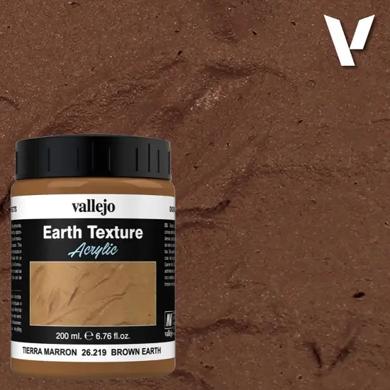 Vallejo Paints: Brown Earth Texture Acrylic, 6.79oz (200ml) {7}
