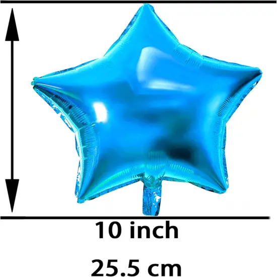 10inch Twinkle Blue Little Stars Shaped Foil Mylar Balloons {2}