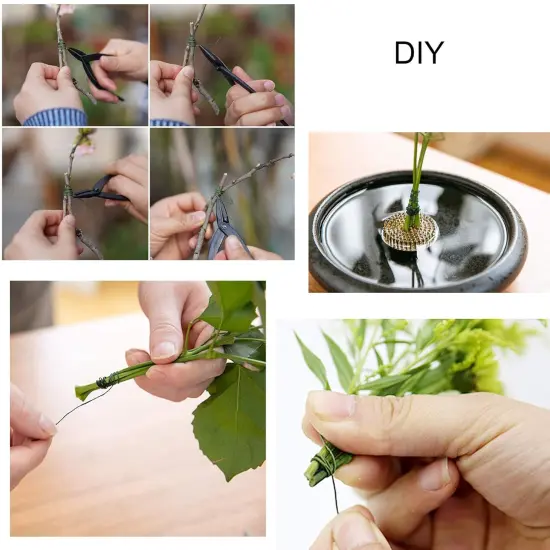 100 Pcs Stem Wire Floral Paper Wrapped Wire 14 Inch 20 Gauge Wire for Flower Arrangements DIY Bouquet Handcrafts {2}