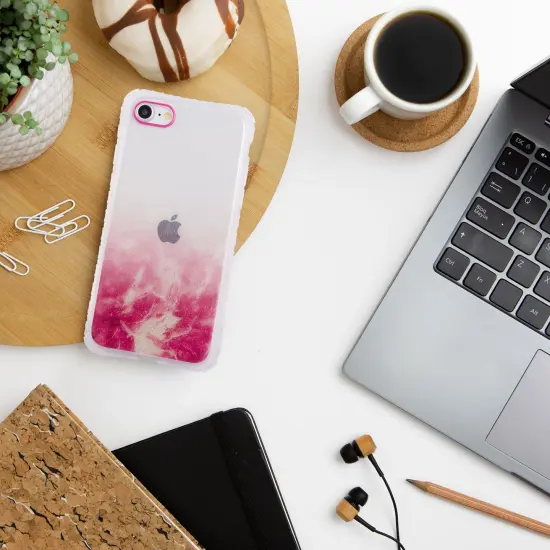 Case with Shockproof Bumper For iPhone SE 2020, Bling 3D Construction TPU IMD Cover For Teen Girls Women Red, by Insten {6}