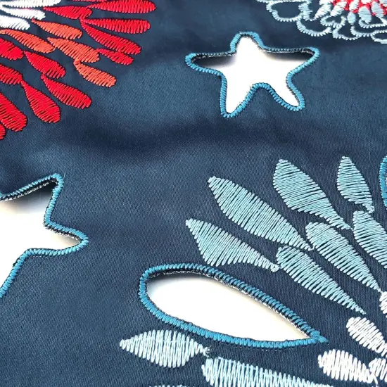 Spectacular Festive Flowering Fireworks Printed Easy-Care Fabric Table Linen {3}