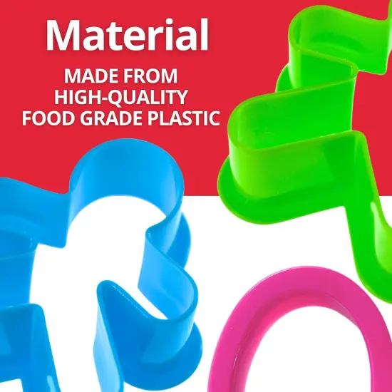 Plastic Cookie Cutter Set Alphabet, Numbers & Holiday Shapes 108 Pieces {4}