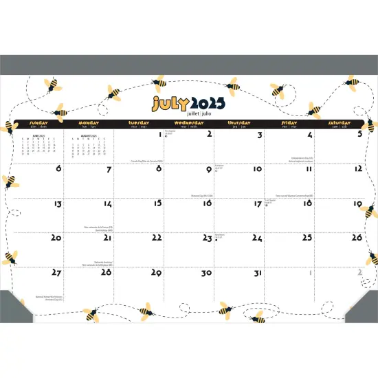 Busy Bees | 2026 14x10 Inch 18 Months Monthly Desk Pad Calendar | July 2025 - December 2026 {1}