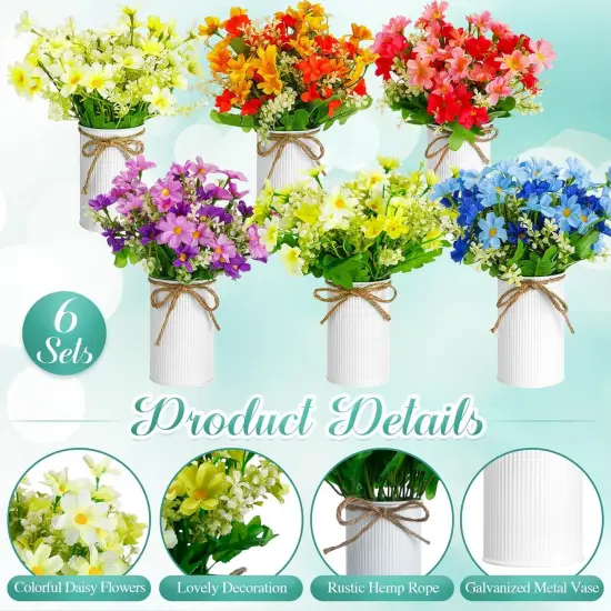 6 Sets Spring Daisy Table Centerpieces {4}