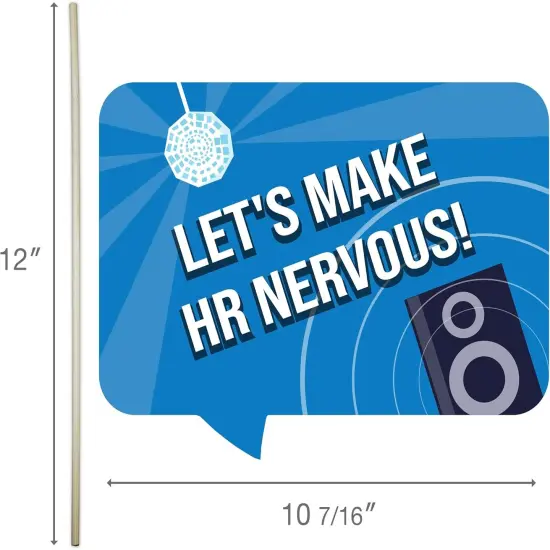 Office Party Photo Booth Kit - Corporate Party Decorations - Selfie Props with Sticks - 10pcs {4}