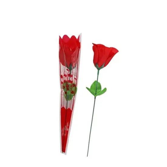Artificial Roses Fabric Rose with Plastic Stem {1}